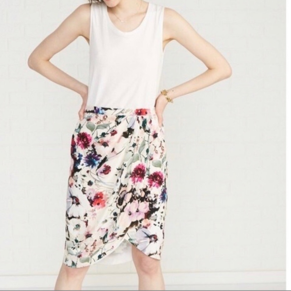 Amour Vert Tulip Faux Wrap Skirt